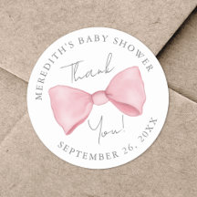 Pink Bow Baby Shower