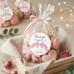 Pegatina Redonda Pink Bow She's Tying the Knot Bridal Shower Thanks<br><div class="desc">Add a thoughtful finishing touch to your celebration with this pink bow “She’s Tying the Knot” bridal shower thanks classic round sticker. Featuring a delicate ribbon bow and elegant script typography, this design creates a soft and feminine aesthetic perfect for romantic, coquette, and modern bridal shower themes. Ideal for sealing...</div>