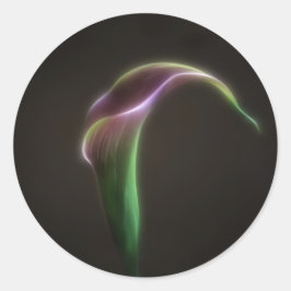 Pegatina Redonda Pink calla lily