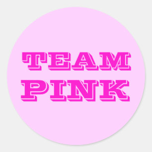 Pegatina Redonda Pink de equipo