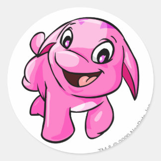 Pegatina Redonda Pink de Poogle