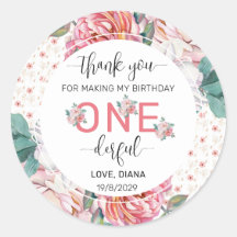 Pink Floral 1er cumpleaños