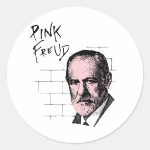 Pegatina Redonda Pink Freud Sigmund Freud