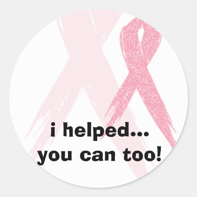 Pegatina Redonda pink_img, ayudé... ¡tú también puedes! (Anverso)