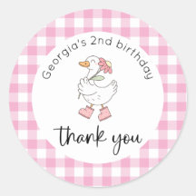 Pink Silly Goose Birday Gracias