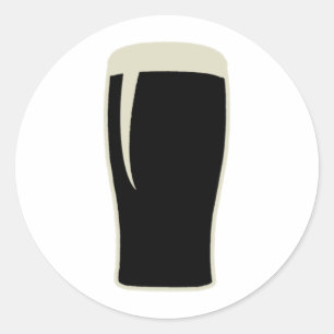 Pegatina Redonda Pint o' Stout