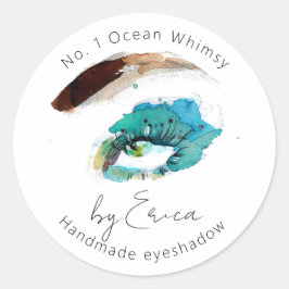 Pegatina Redonda Pintado ocular acuarela maquillaje Paquetes de ocu