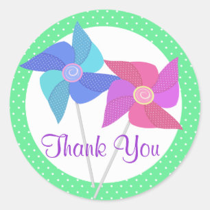 Pegatina Redonda Pintas y puntos de polka