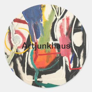 Pegatina Redonda Pintura abstracta de cocina Hankamer Artjunkhaus