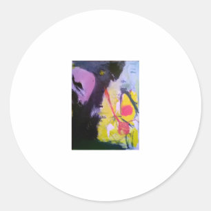 Pegatina Redonda Pintura abstracta de Jeff Hankamer Artjunkhaus Art