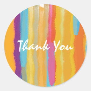 Pegatina Redonda Pintura al agua Arte y manualidades Fiesta Sticker