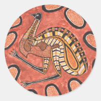 Pintura de arte aborigen de Emu