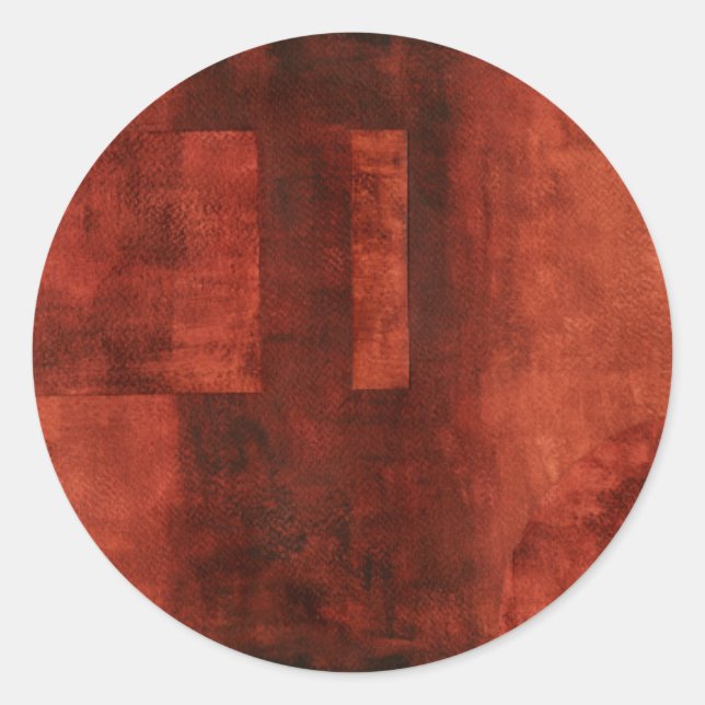 Pegatina Redonda Pintura profunda de cañones con formas geométricas (Anverso)