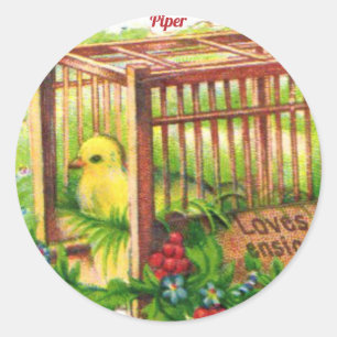 Pegatina Redonda PIPER ~ MÁQUINA MÁS SENCILLA ~ Arte ventilado dulc