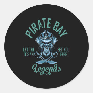 Pegatina Redonda Pirata