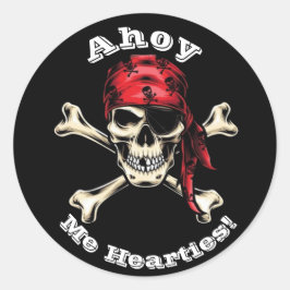 Pegatina Redonda pirata