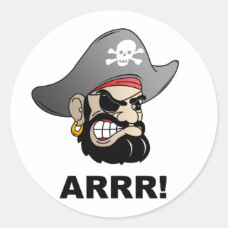Pegatina Redonda Pirata