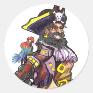 Pegatina Redonda Pirata