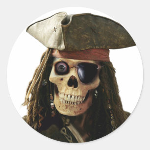Pegatina Redonda Pirata