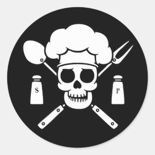 Pegatina Redonda Pirata de Chef