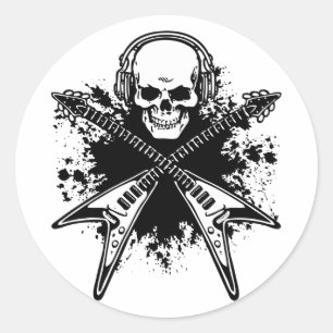 Pegatina Redonda Pirata musical 3