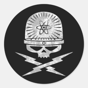 Pegatina Redonda Pirata nuclear