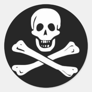 Pegatina Redonda Piratas