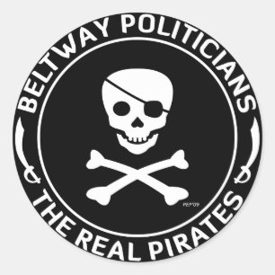 Pegatina Redonda Piratas de Beltway