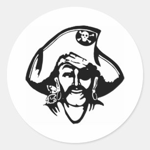 Pegatina Redonda Piratas piratas