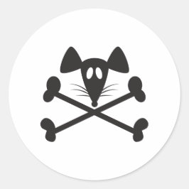 Pegatina Redonda Pirate Rodent