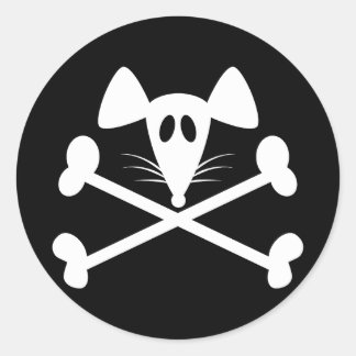 Pegatina Redonda Pirate Rodent