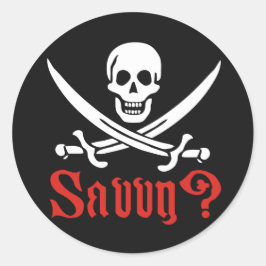 Pegatina Redonda Pirate Savvy