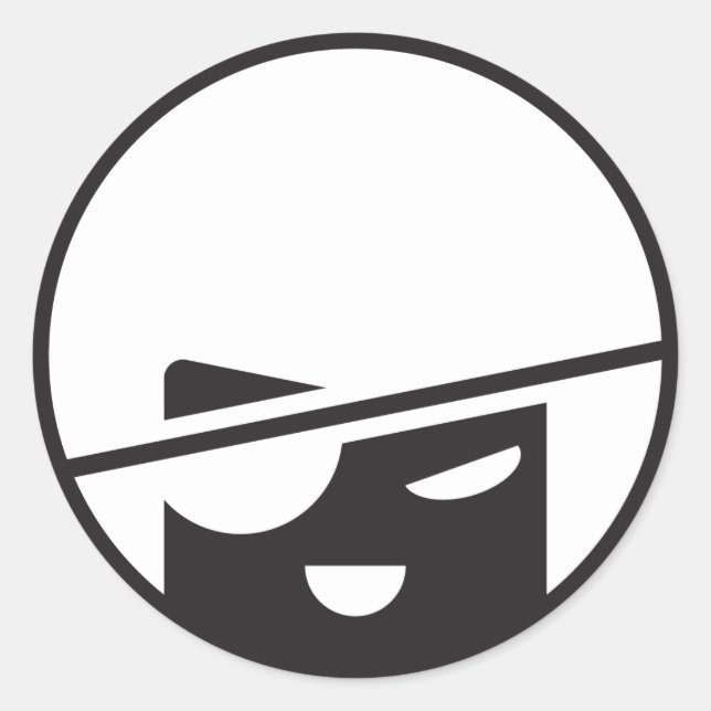 Pegatina Redonda Pirate Tran stickit de jaesond (Anverso)