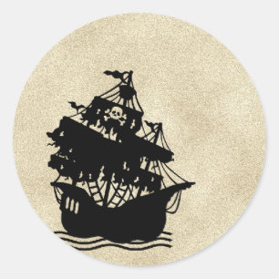Pegatina Redonda Pirates Cove Halloween