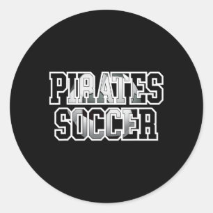 Pegatina Redonda Pirates Fútbol Por Bill Espíritu Escolar Fútbol Dí