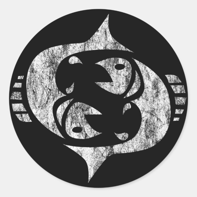 Pegatina Redonda pisar (Anverso)