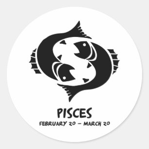 Pegatina Redonda Pisces