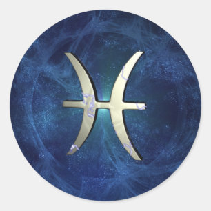 Pegatina Redonda Pisces