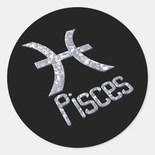 Pegatina Redonda Pisces (Anverso)