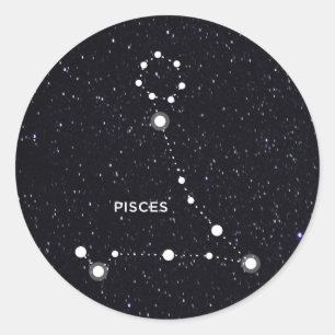 Pegatina Redonda Pisces