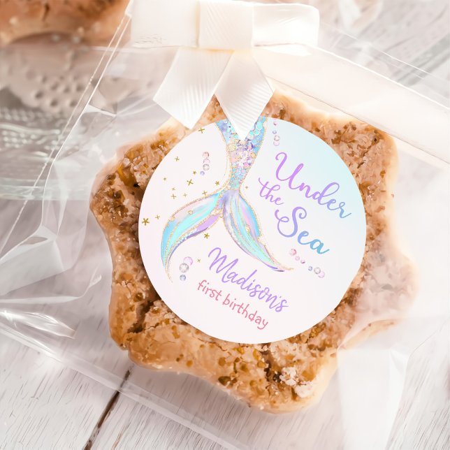 Pegatina Redonda Piscina de verano de Sirena Fiesta de cumpleaños 1 (Subido por el creador)