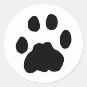 Pegatina Redonda Pistas del puma