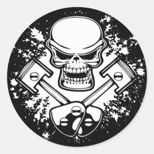 Pegatina Redonda Pistón 1