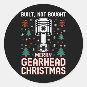 Pegatina Redonda Piston Funny Merry Gearhead Chris
