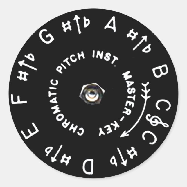 Pegatina Redonda Pitchpipe (Anverso)