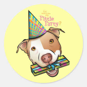 Pegatina Redonda Pittie Fiesta