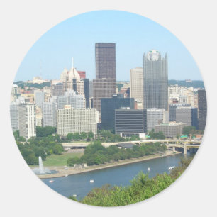 Pegatina Redonda Pittsburgh