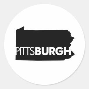 Pegatina Redonda Pittsburgh