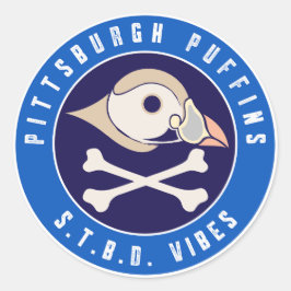Pegatina Redonda Pittsburgh Puffins S.T.B.D. Vibes