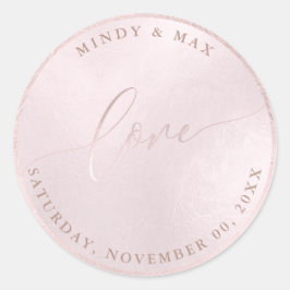 Pegatina Redonda PixDezines AMA IRIDESCENT RUBOR PINK